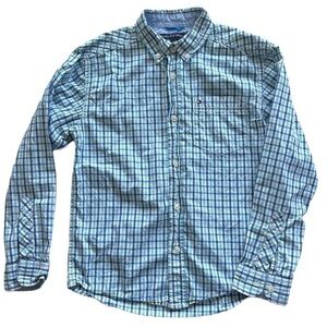 Tommy Hilfiger Boys Long Sleeve Plaid Button Down Shirt Size S (8/10)